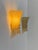Pair of wall sconces with a molded, pressed structure in Murano glass, produced in Italy in the 1980s. Exceptional glass...
