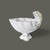 Vintage Italian Green and White Ceramic Shell Planter Made by Ugo Zaccagnini Marked "Italy"