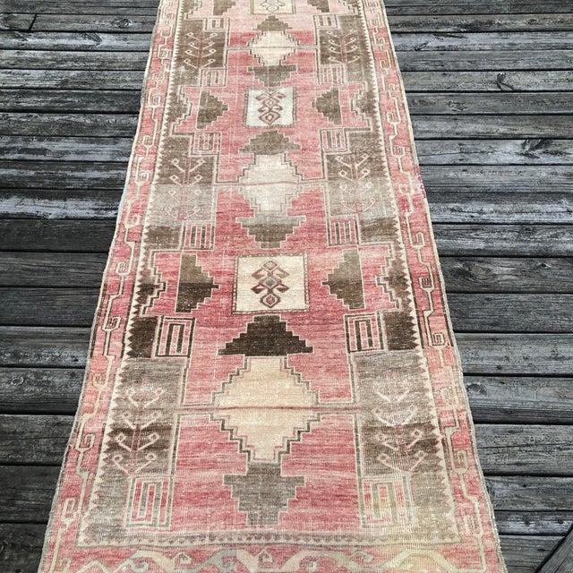 Vintage Turkish Sivas Runner | 3'6" X 13'7" For Sale - Image 4 of 8