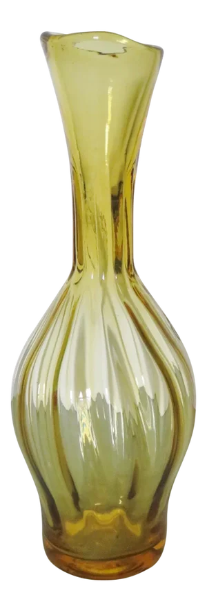 Mid 20th Century Blenko Modern Yellow Art Glass Vase