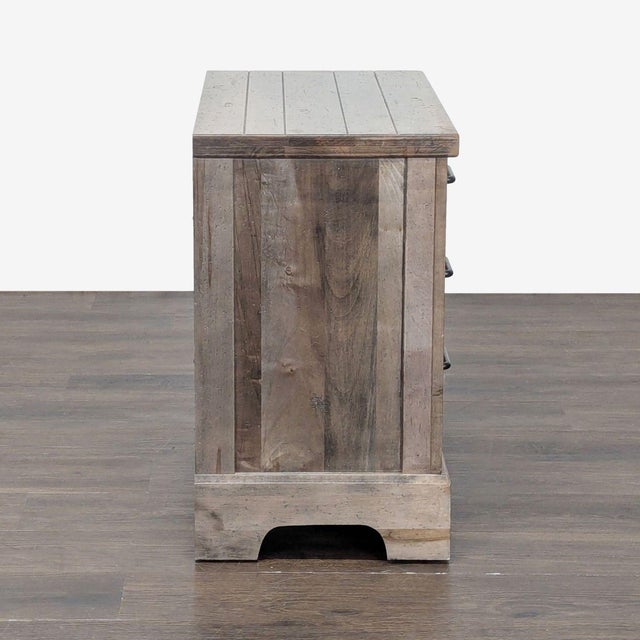 2020s Vaughan Bassett Cool Rustic Clear Maple Three Drawer Nightstand For Sale - Image 5 of 11