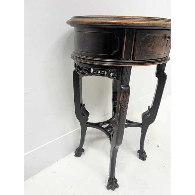 Asian-Style Side Table in Natural Wood, 20th Century For Sale - Image 3 of 13