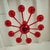 Red Murano Glass, Mid Century Modern, Chandelier Italy 1980s For Sale In Dallas - Image 6 of 11