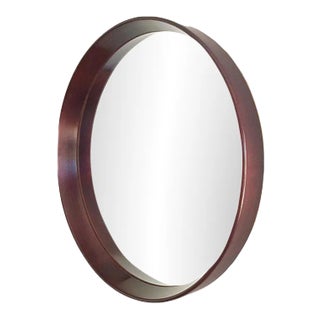 Vintage Scandinavian Round Teak Mirror, 1961 For Sale