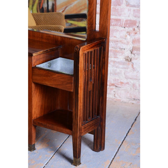 Art Deco Dressing Mirror in Palisander attributed to J.F.M. Hoffmann, Czech, 1910s For Sale - Image 5 of 16