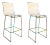 Modern Acrylic and Brass Finished Bars Stools Pair For Sale