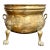 Large Antique English Brass Log Bin Planter For Sale