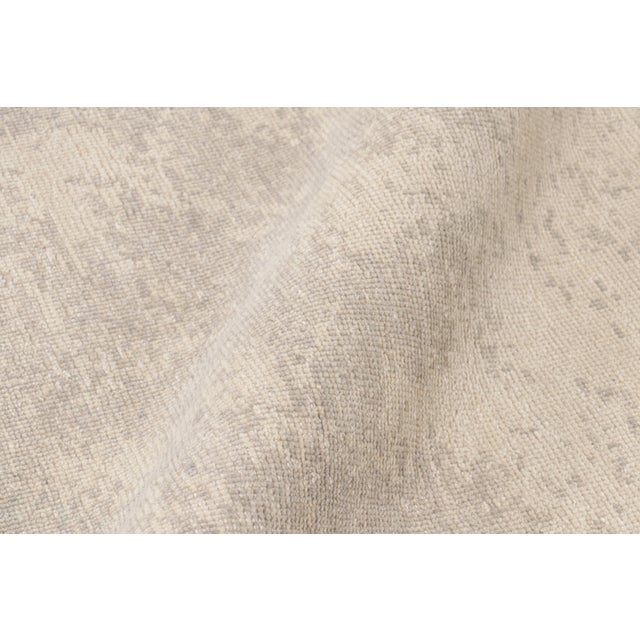 Textile Rug & Kilim’s Modern Distressed Abstract Rug in Beige, Gray and Black Tones For Sale - Image 7 of 8