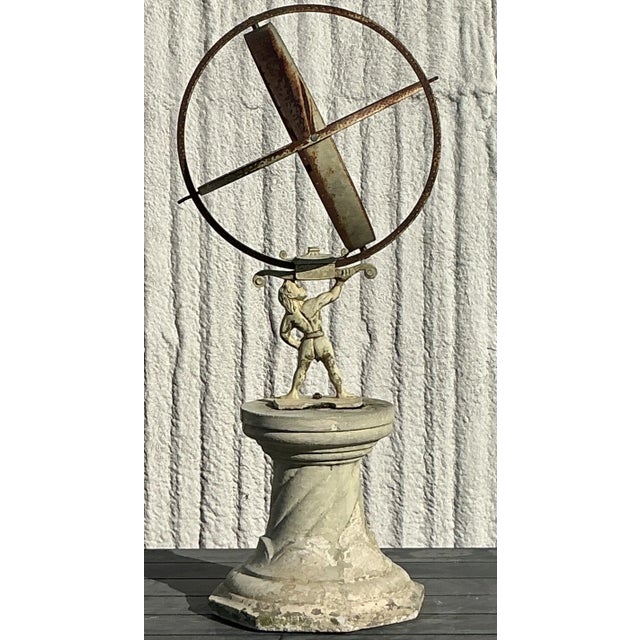 Traditional Vintage Regency Patinated Sundial For Sale - Image 3 of 7