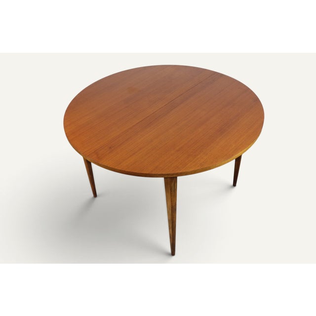 Extendable Round Teak Dining Table, 1960s For Sale - Image 17 of 17