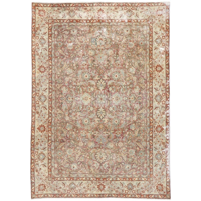 Antique Persian Tabriz Rug, 07'08 X 10'09 For Sale - Image 9 of 9