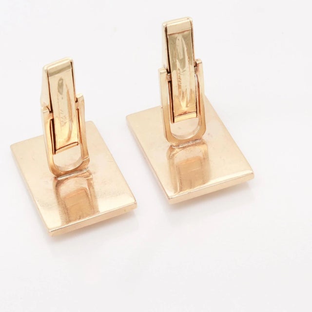 Pair of Mid-Century Modern 14k Gold & Garnet Spider Cufflinks For Sale - Image 10 of 10