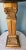 Neoclassical Gilt Porcelain Marble Top Column Pedestal Stand Table For Sale - Image 3 of 10