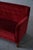 Wood Danish Modern Red Velvet 3-Seater Sofa in the style of Fritz Hansen, 1940s For Sale - Image 7 of 18