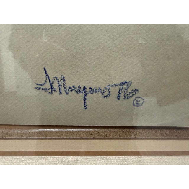 Circa 1976 J. Mayons Custom Framed Pastel Panting of Male Nude For Sale - Image 11 of 12