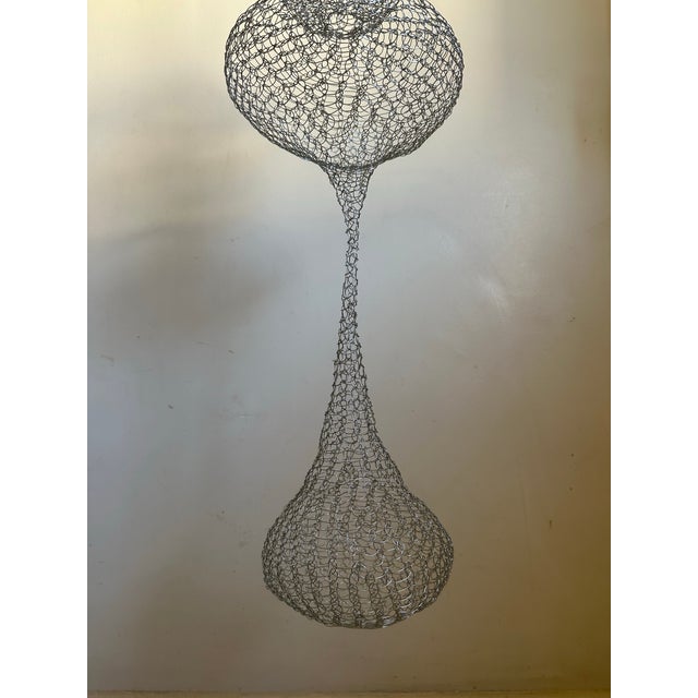 Handmade Steel Wire Sculpture Inspired by the Hand Woven Technique of Ruth Asawa #13 For Sale In Los Angeles - Image 6 of 6