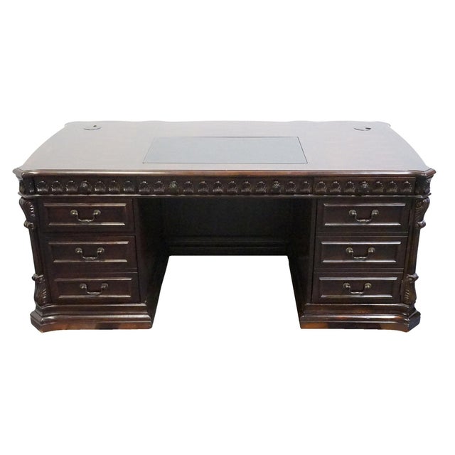 Contemporary Coaster Furniture Tucker Collection Walnut Contemporary Traditional 72" Executive Computer Desk For Sale - Image 3 of 12