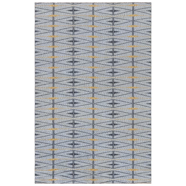 Doris Leslie Blau Scandinavian Vintage Geometric Gray Flatweave Rug Double-Sided For Sale