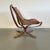 Vintage Low-Backed Falcon Chairs in Light Brown Leather by Sigurd Resell For Sale - Image 4 of 9