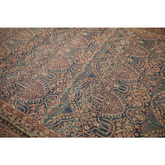 Antique Fine Kerman Carpet - 9'6" x 13'8" For Sale - Image 10 of 14