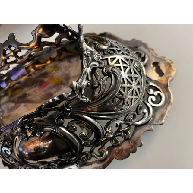 American 19th Century Derby Silver Basket For Sale - Image 3 of 6