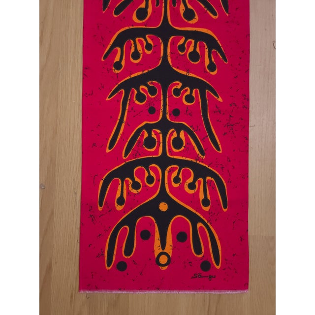 Mid-Century Modern Mid-Century German Pop Art Screen-Printed Wall Hanging by Traute Sänger, 1970s For Sale - Image 3 of 5