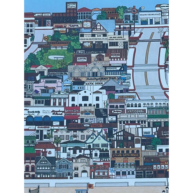 Jan Davidson "Hermosa Beach" 1984 Signed Lithograph, Framed For Sale In Los Angeles - Image 6 of 10
