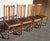 Mission Set Four Vintage Oak Mission Style Barley Twist Oak Black Dining Room Chairs For Sale - Image 3 of 14