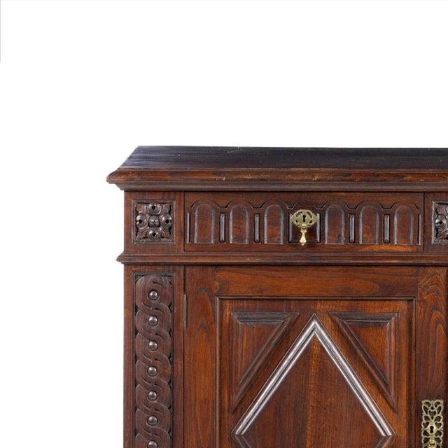 Furniture - Sideboard - 19th Century. Portuguese; 19th century; made of chestnut wood; composed of two drawers and two...