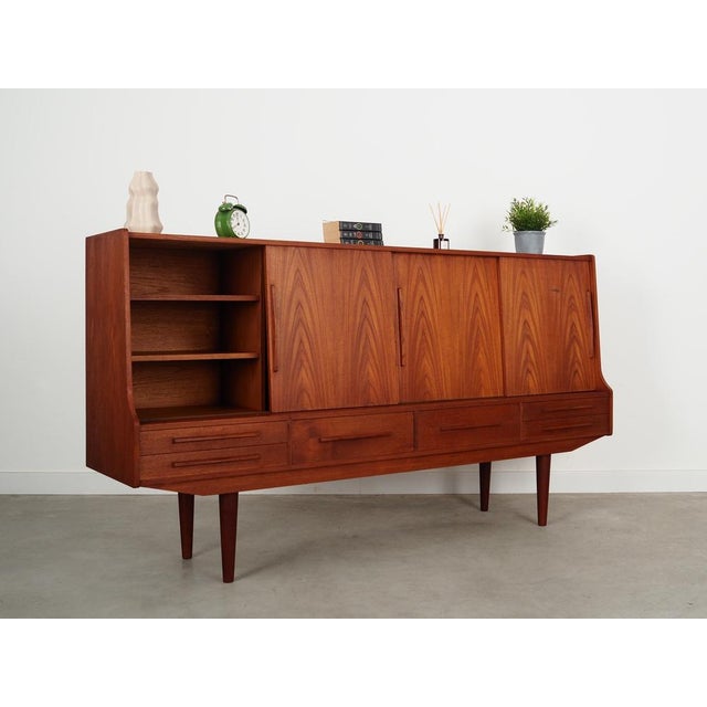 Wood Danish Teak Highboard, 1960s For Sale - Image 7 of 18