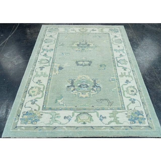 Turkish Oushak Rug 4'3" x 6'1" #19166 Explore a curated collection of hallway runners, wool rugs, and handmade...