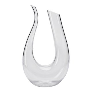 The Swan / Lyre Decanter Object: Hand-Blown Crystal Wine Decanter For Sale