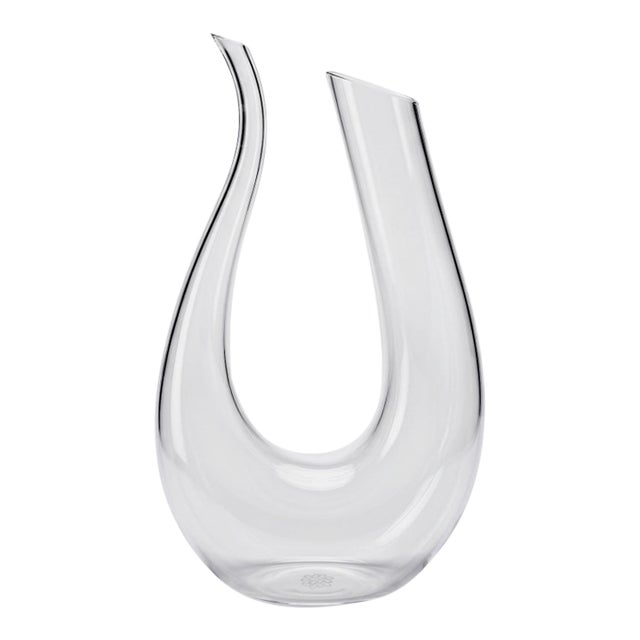 The Swan / Lyre Decanter Object: Hand-Blown Crystal Wine Decanter For Sale
