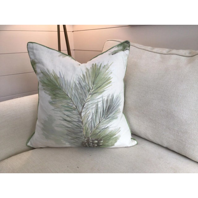 Contemporary Barbara Barry for Kravet “Idyllwild” in Spring 22” Down Filled Pillows - a Pair For Sale - Image 3 of 6