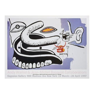 1990s Warhol & Basquiat Exhibit Poster For Sale