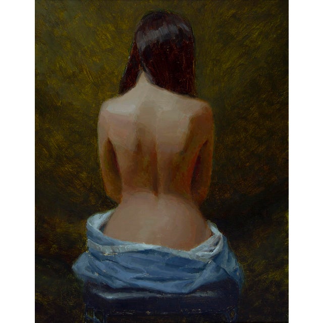 Back View 11 by Mark Bradley Schwartz | Oil on Linen Painting of a nude woman from the back For Sale