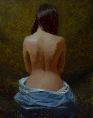 Back View 11 by Mark Bradley Schwartz | Oil on Linen Painting of a nude woman from the back