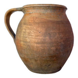 Antique Rustic Terracotta Water Jug, Mediterranean Style