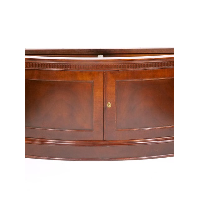 Early 20th Century Mahogany Wood Demilune Shape Historical Charleston Cabinet For Sale - Image 11 of 16
