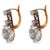Victorian 19th Century Pair of French Victorian Rose Cut Diamond 18k Yellow Gold Platinum Cluster Earrings For Sale - Image 3 of 5