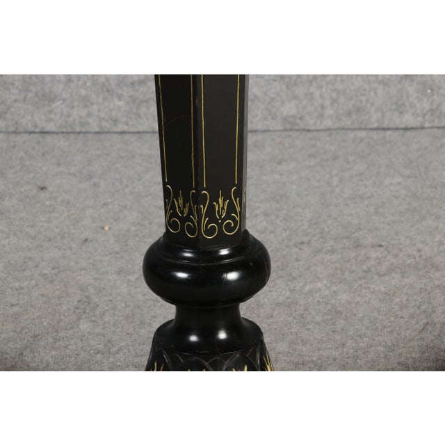 Antique Art Nouveau Floral Column in Black Gold, 1900 For Sale - Image 14 of 18