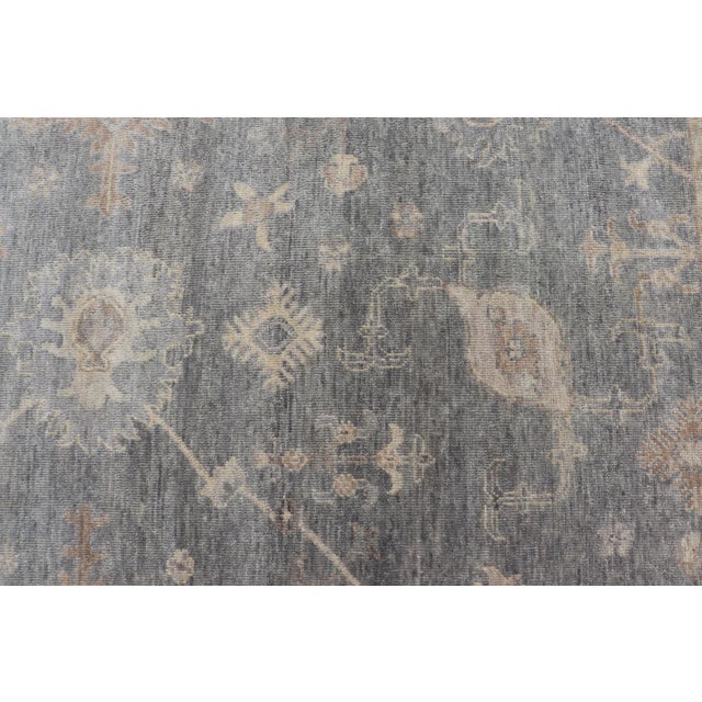 Large Hand-Knotted Oushak Wool Rug by Keivan Woven Arts 11'10 X 15'2 For Sale - Image 9 of 12