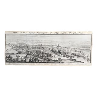 The North West Prospect of the City of Bristol by Samuel Buck, 1734 For Sale