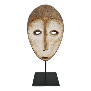 Vintage Lega Passport Mask on Stand