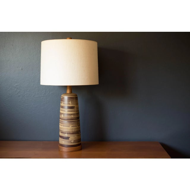 Mid-Century Modern Mid Century Martz Stoneware Ceramic Pottery Lamp for Marshall Studios For Sale - Image 3 of 10