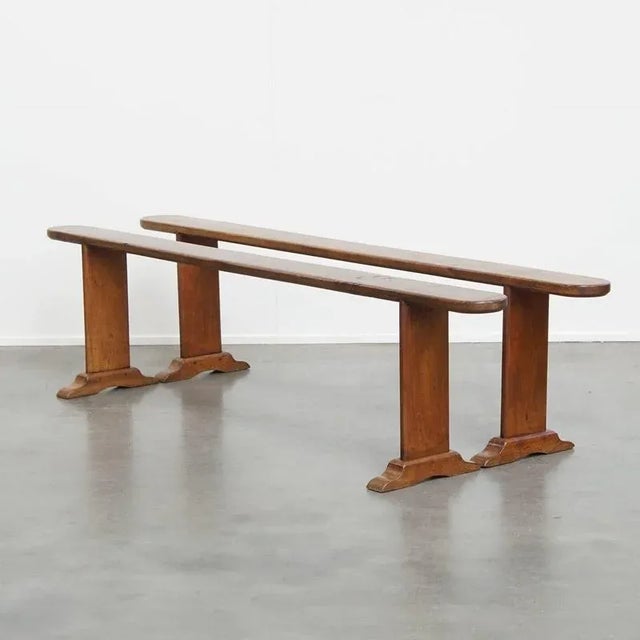 Antique French Hallway or Dining Benches, Set of 2 For Sale - Image 13 of 13