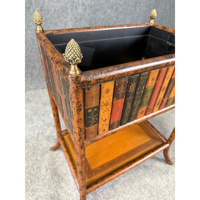 Maitland-Smith Book-Themed Plant Stand For Sale In Raleigh - Image 6 of 11