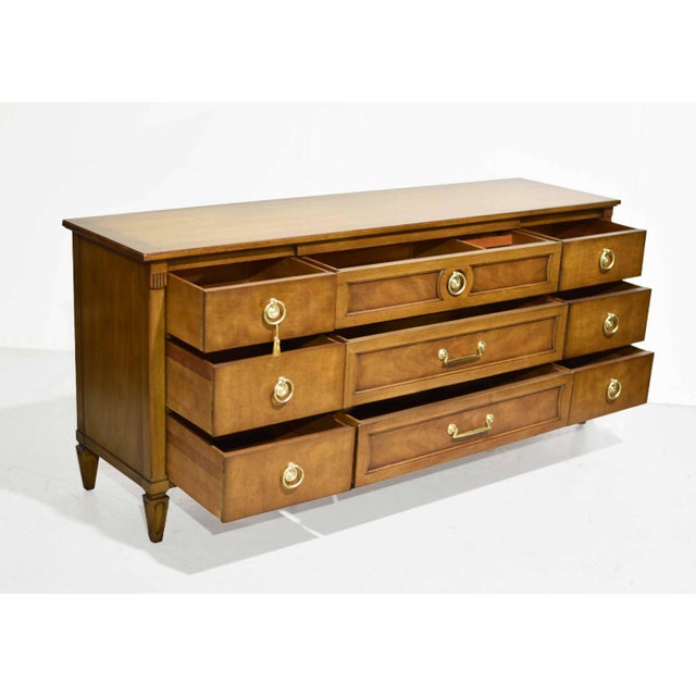 Brown Mid Century Transitional Dresser or Sideboard by Henredon Furniture For Sale - Image 8 of 14