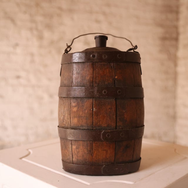 French 19th Century French Wooden Small Keg For Sale - Image 3 of 5