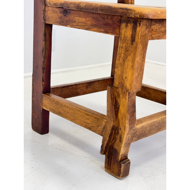 Mid 20th Century Pair of Mid-Century Mexican Rustic Pine Chairs With Carved Razor Blade Backs and Legs For Sale - Image 5 of 16